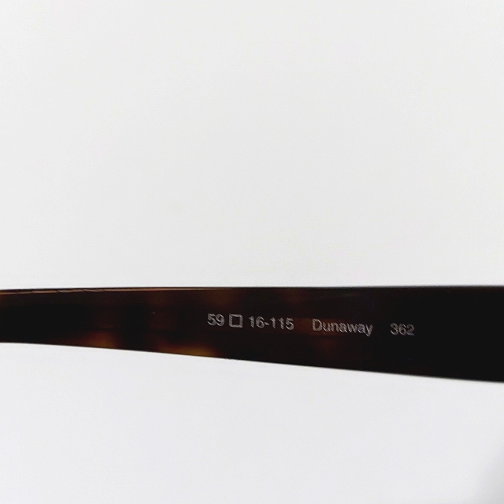 Oliver Peoples NWOT Dunaway  Dark Tortoise Frame With Brown Lens With Case - Picture 7 of 7